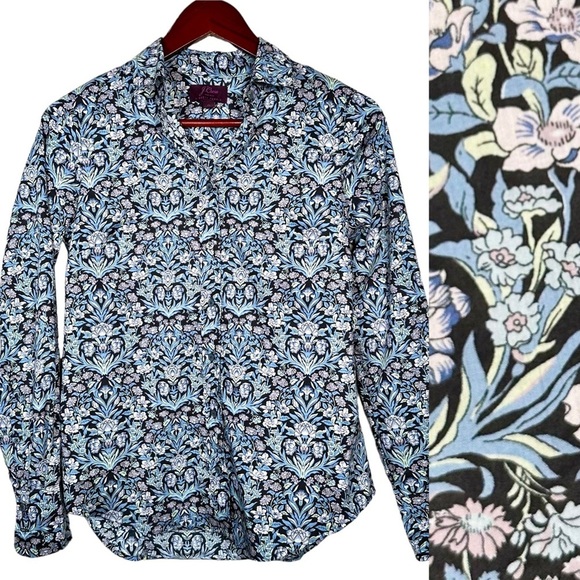 LIBERTY FABRIC x J.CREW The Perfect Shirt in Sea Grass Floral Print - Picture 1 of 8